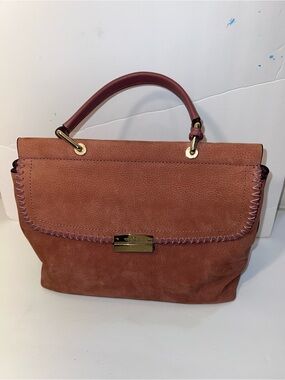 kate spade Suede Satchel in Rosewood and Blush